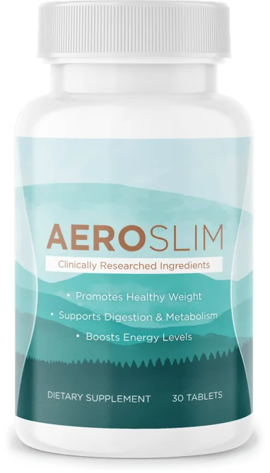 AeroSlim 30-tablet bottle — clinically researched weight management supplement